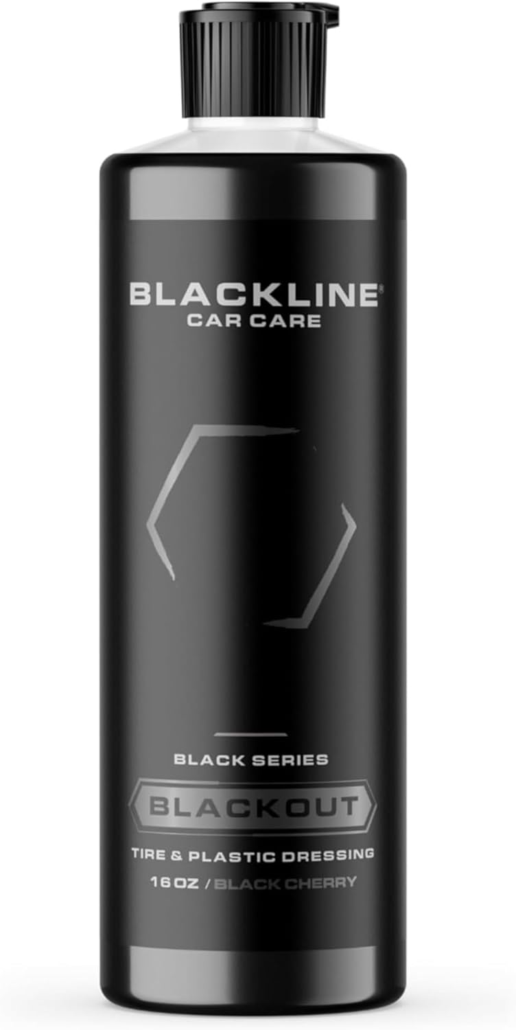 BlackLine Car Care - Blackout Trim and Tire Dressing for Plastic, Rubber, Vinyl, and Tires Safe for Cars, Trucks, SUVs & More - 16 fl OZ - Image 1